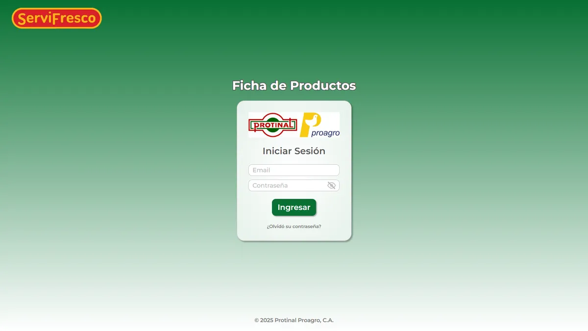 ServiFrescos — Gestión centralizada de productos y precios